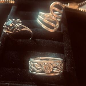 Elegant Silver Ring Set